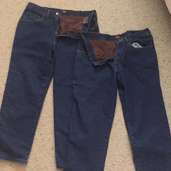 Men’s flannel-lined jeans - Picture 1 of 1